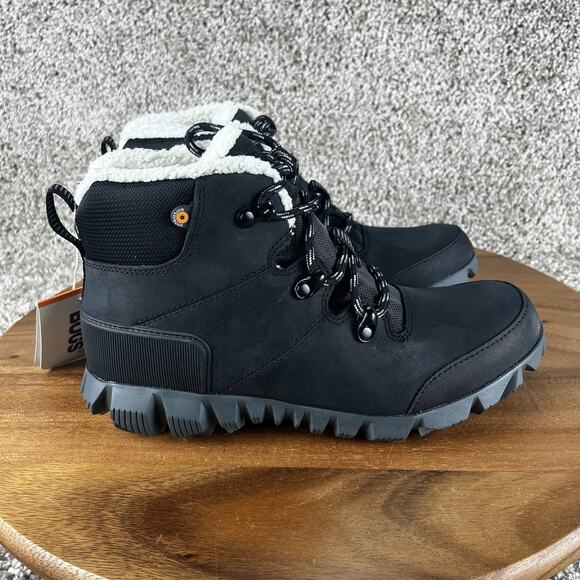 Bogs Women's Arcata Size 7 Urban Leather Mid Winter Boots Round Toe 72842-001 - Picture 2 of 12